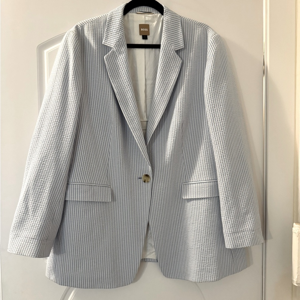 Hugo Boss Seersucker Blazer Size 14